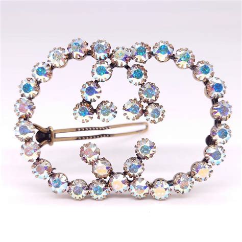 Crystal Interlocking G hair clip .